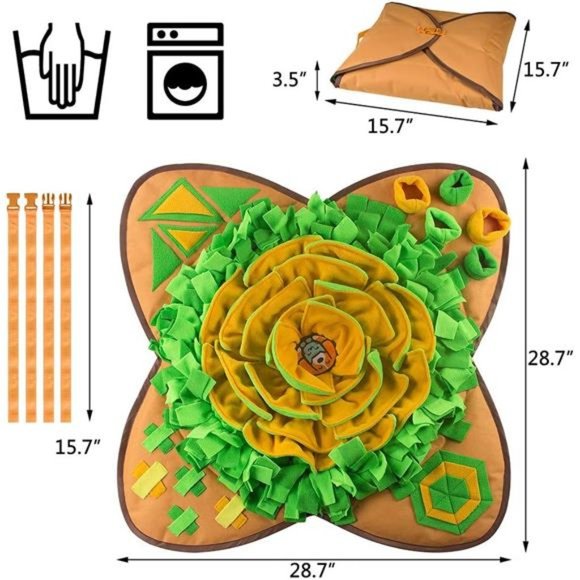 Snuffle Mat Pet Dog Feeding Mat, Durable Interactive Dog Puzzle Toys - Picture 5 of 6